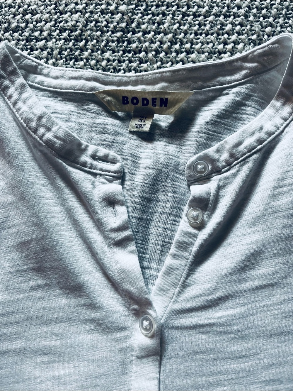 Boden 100% Cotton Eyelet Sleeve Top in Crisp White Women’s Size Small - Picture 4 of 8